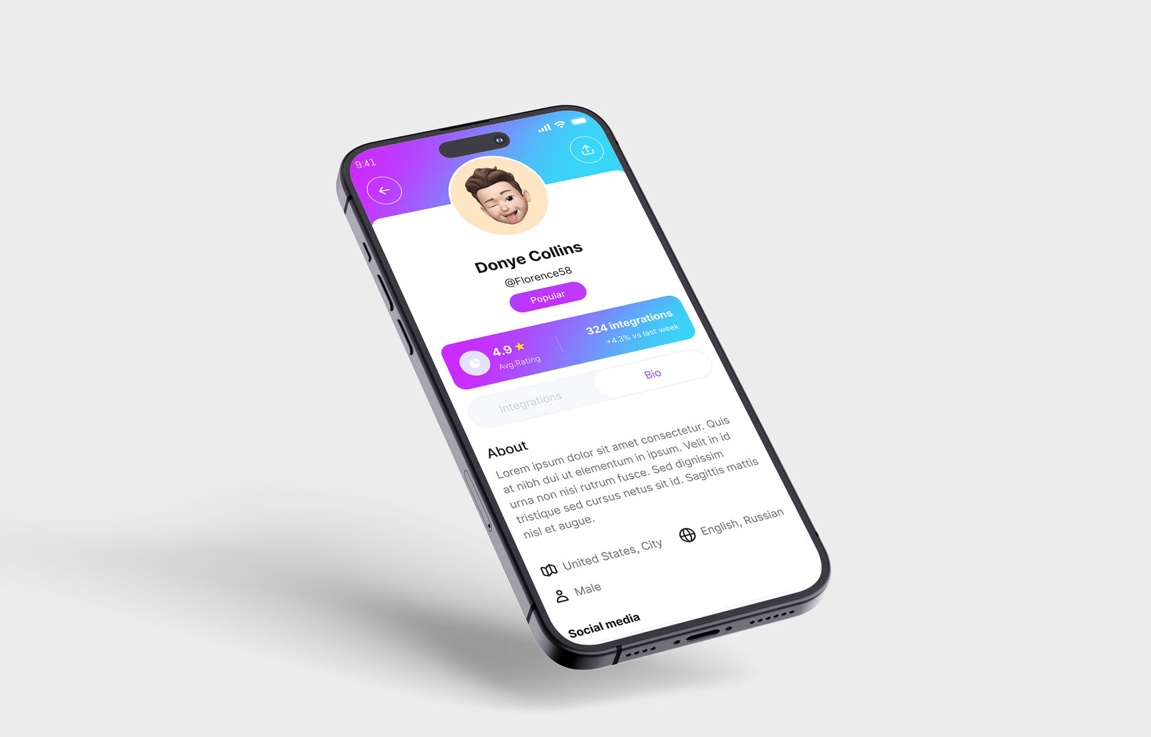 IZYBLOGGER — application phone mockup